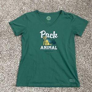 Life is Good Pack Animal Crusher Tee Medium